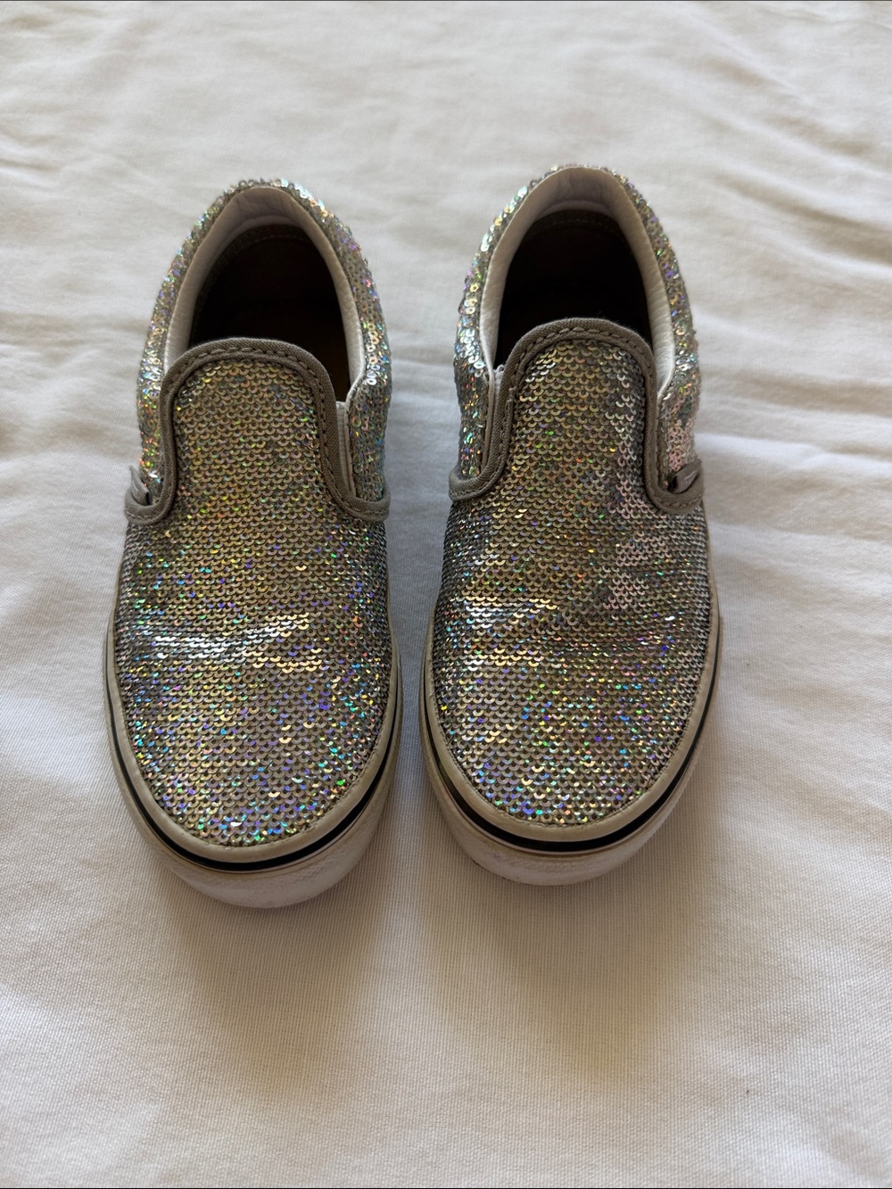Girl’s Sequin Slip On Vans